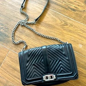 Rebecca Minkoff Chanel look a like. Black cross body.